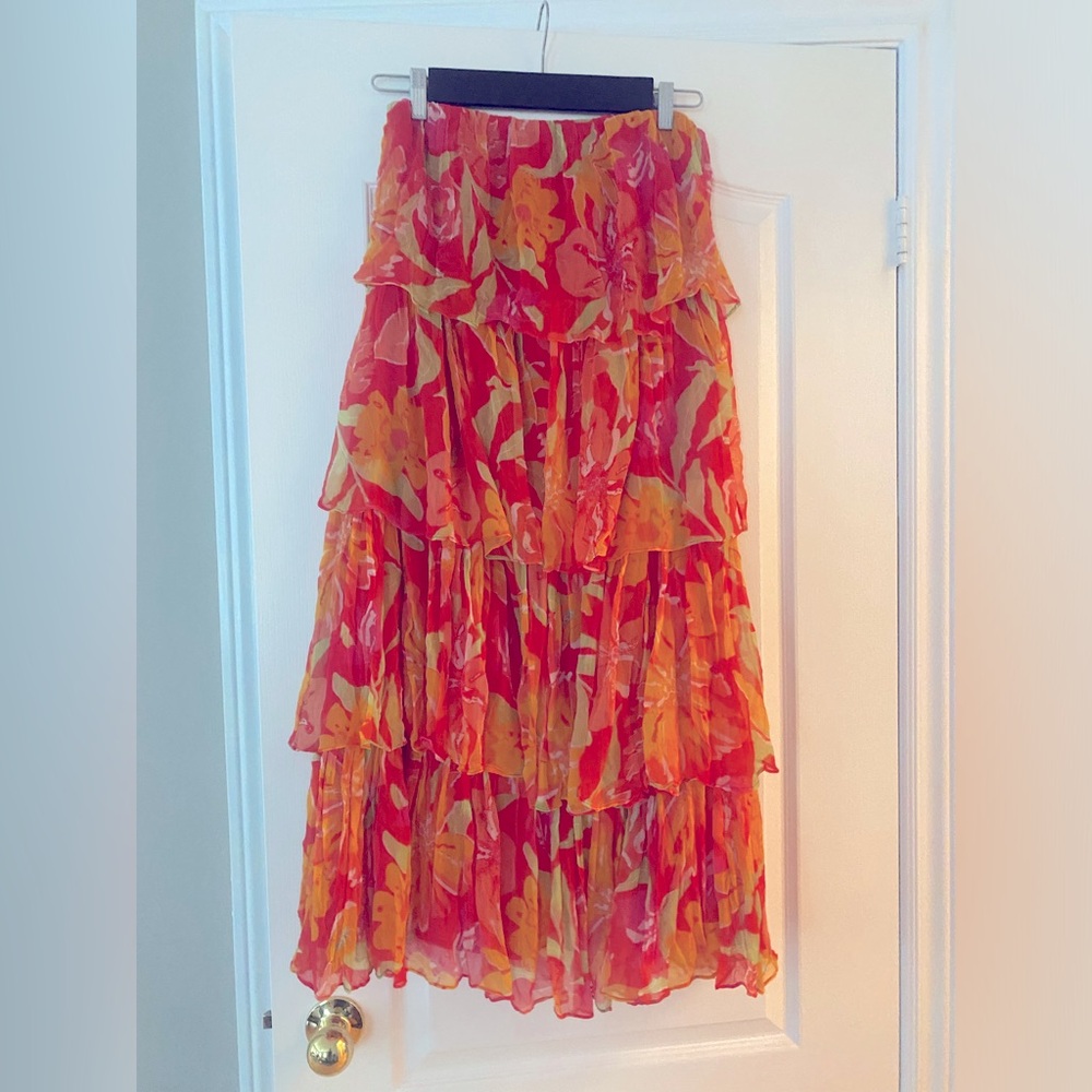 Anthropologie- strapless midi dress